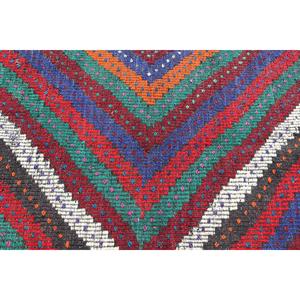 Alfombra Turca Vintage de 3x5.3 pies (92x161 cm), Alfombra Ikat Roja Kilim - Product Image 5