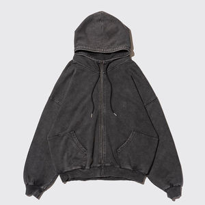 Sudadera con capucha de algodón 100% informal para hombre Suéter bordado de invierno con cremallera de manga larga con nuevo diseño - Product Image 3