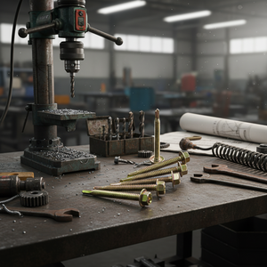 Tornillo Autoperforante de Cabeza Hexagonal, Clase 8, Acero al Carbono, Galvanizado, Fosfato de Zinc, Rosca Estándar, Marca PDC, Tornillo Tek, Pulgadas, Duradero - Product Image 1