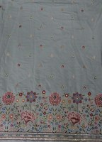 Léger pour les tissus de broderie en soie Fendi Travail de fil multicolore pour les robes Koti Kurta