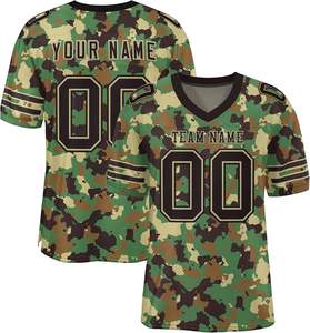 เสื้อฟุตบอลสไตล์อเมริกันยุทธวิธีดีไซน์ที่ได้แรงบันดาลใจจากกองทัพผ้าประสิทธิภาพสูงโลโก้ที่กำหนดเองและสั่งซื้อจำนวนมาก - Product Image 3