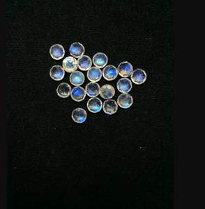 การทำเครื่องประดับสำหรับพลอยมูนสโตนสีรุ้งแบบเหลี่ยมเพชรพลอยสีฟ้าฉูดฉาดขนาด3มม. พลอยทรงหลวม - Product Image 2