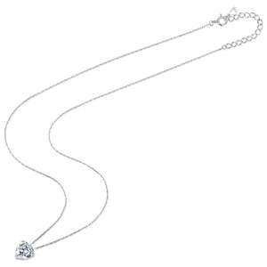 Collier pendentif en moissanite argentée 1 carat Cœur de Radiance - Product Image 3