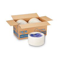 Assiettes en papier Dixie 8,5 pouces, vaisselle jetable blanche, 125/lot, 4 lots/carton, 500 assiettes (DBP09WCT)