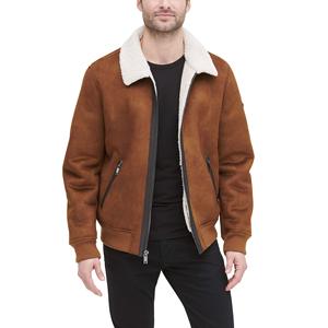 เสื้อแจ็คเก็ตบอมเบอร์ทรงนักบิน B3 แบบวินเทจสำหรับผู้ชาย ปักโลโก้ได้ ซิปเต็มตัว ซับในหนังสังเคราะห์ ลายเรียบ สีพื้น สำหรับฤดูหนาว ปิดด้วยซิปด้านหน้า - Product Image 5