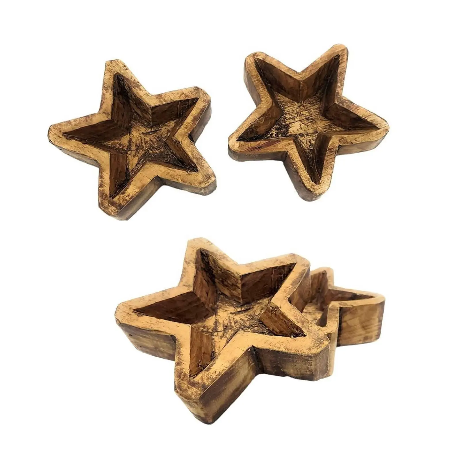 High quality Vintage Natural Wooden Dough Bowl Star Shaped Used for Home Decoration and Candle Making Handmade Custom Design