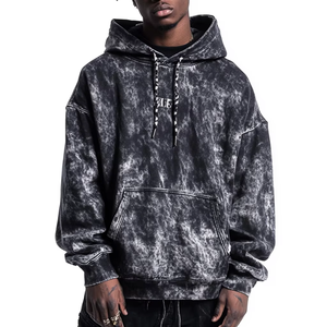 Sweat-shirts à capuche unisexes surdimensionnés en molleton doublé pour l'hiver, séchage rapide, logo personnalisé, délavage acide, épaules tombantes, 100% coton, vente en gros - Product Image 1