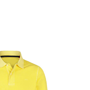 Tela de punto de algodón 100% de alta calidad, todos los tamaños, cómoda de secado rápido para Polo en amarillo para hombres y mujeres, patrón sólido - Product Image 4