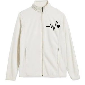 Chaqueta de Forro Polar para Hombre de Alta Calidad, 330g, Color Sólido, Otoño Invierno, Cierre Completo, Cuello Mao, Logotipo Personalizado, Tinte Liso - Product Image 5