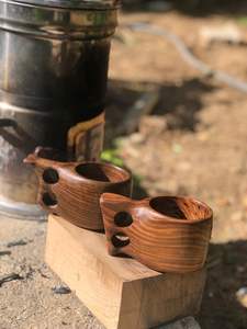 ถ้วยชาไม้สไตล์ญี่ปุ่นสำหรับเครื่องดื่มร้อนและเย็นถ้วยชาไม้ธรรมชาติสำหรับกาแฟไวน์และน้ำเห่าหอนถ้วยชาไม้ธรรมชาติ - Product Image 2