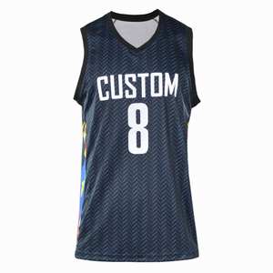 ชุดบาสเก็ตบอลสำหรับผู้ชายชุดนักเล่นกีฬาพิมพ์ซับลิเมชันระบายอากาศได้ดี - Product Image 1