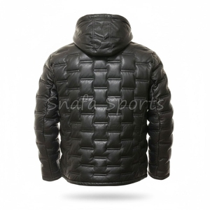 Wholesale Price Custom Logo <b>Leather</b> <b>Jackets</b> For Men New Design <b>Genuine</b> <b>Leather</b> <b>Jackets</b> High Quality <b>Leather</b> Winter <b>Jacket</b> - Product Image 2