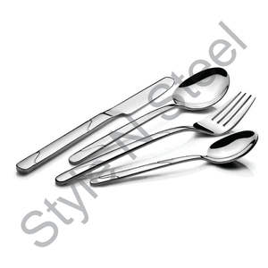 Juego de Cubiertos de 4 Piezas con Diseño de Surf, Color Plateado, Cuchara, Tenedor, Cuchillo y Cuchara para Bebé, a Precio de Mayoreo - Product Image 1