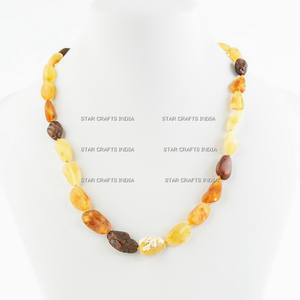 Venta caliente Hip Hop moda Unisex collar personalidad colorido cuentas de cristal Natural collar resina collar fiesta regalo - Product Image 2