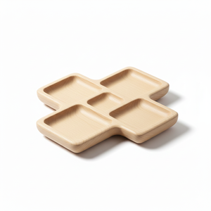 Plateau de service rectangulaire moderne en bois massif naturel écologique de la meilleure qualité pour hôtel, restaurant, cuisine, décoration intérieure – Le moins cher - Product Image 6