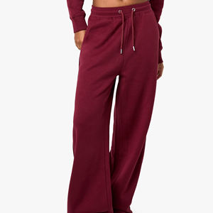 Ensemble deux pièces pour femmes, sweat à capuche court à cordon de serrage en coton 100% personnalisé, pantalon évasé, couleur unie, survêtement de printemps, vente chaude - Product Image 6