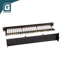 Gcabling 48 24 12 ports Catégorie 6 Cat6a Cat5 24 ports Cat5e Cat6 Réseau Stp Panneau de brassage vertical avec gestion de câbles