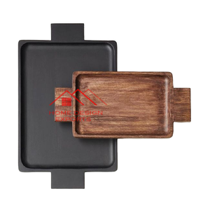 Plateau en bois long fait à la main pour servir les aliments - Product Image 5