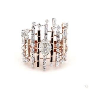 Modern Gold Diamond <b>Ring</b> for Women Elegant Sparkle Fine Jewelry Wedding Engagement Gift Stylish Daily Wear Design - Product Image 2