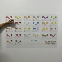 Effaceur sec pour enfants, étiquette d'activité de l'alphabet anglais guidée, réutilisable, Durable, matériau en polystyrène, maintient la Surface avec El statique