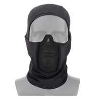 Couvre-chef tactique Masque CS Jeu de tir sur le terrain Maille d'acier Masque d'entraînement en polyester intégral Jeu de guerre Masque souple