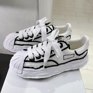 Sneakers en plastique gel de haute qualité MIHARAS YASUHIROS pour homme et femme, chaussures basses en toile noires décontractées pour la marche - Product Image 1