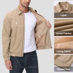 OEM personalizado chaquetas de los hombres Streetwear ligero Casual Zip up cuello Bomber rompevientos Parker chaqueta de golf para los hombres - Product Image 3