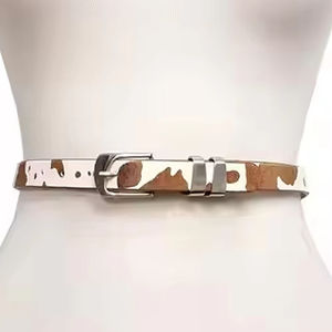 Ceintures en cuir de vache véritable, ceinture pour homme en cuir de vache, boucle en métal laiton, ceintures en fourrure, étiquette privée, ceintures en cuir de vache véritable - Product Image 2