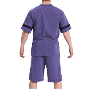 Camiseta y pantalones cortos de manga corta con logotipo personalizado de verano para hombre de dos PC OEM en chándal de tamaño de colores a juego para primavera - Product Image 6