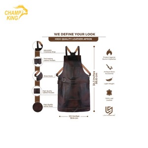 Tablier de travail en cuir pleine fleur noir fait main de haute qualité : Heritage Leathers 2025 - Product Image 4