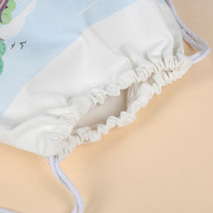 <b>Promotional</b> Fashion Striped <b>Tote</b> <b>Bags</b> for Women Canvas Shopping <b>Bag</b> Lace-up Closure with Custom Printed Logo - Product Image 5