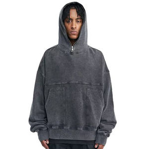 Sudaderas con capucha de gran tamaño con logotipo personalizado, forro polar grueso de algodón en blanco unisex 320 350 400 450 550 GSM, sudaderas con capucha, sudaderas con capucha reflectantes para hombres - Product Image 4