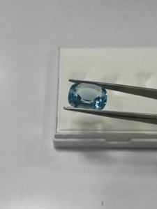 Piedra Preciosa Suelta de Aguamarina Natural de Primera Calidad, Forma de Cojín, Facetada, Certificada, Color Azul Santa María, 7 Quilates - Product Image 3