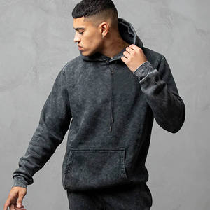 Independent Trading PRM4500MW Unisex Peso medio Mineral Wash Sudadera con capucha-Mineral Wash Black Hoodies Sudaderas - Product Image 4