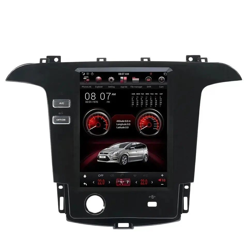 Aucar 10.4 "Android 9 Auto Dvd-Speler Auto Elektronica Autoradio Android Stereo Auto Gps Head Unit Voor Ford S-Max Galaxy 2006-2015