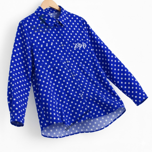 Camisa Formal de Negocios con Botones para Mujer Zeta Phi Beta Sorority, Camisa Tejida con Cuello y Botones Delanteros - Product Image 3