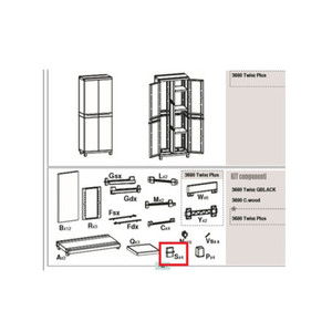 Supporto S X per Armadio Terry Cwood a 2 Ante con Porta Scope 3680 - Product Image 1