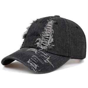 Hot Sale <b>Vintage</b> Acid Washed Cotton Adjustable Denim Outdoor Distressed Mesh <b>Trucker</b> <b>Hat</b> With Embroidery Logo - Product Image 2