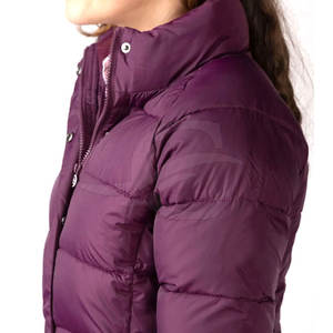 Recién llegado, chaqueta acolchada de Color personalizado para mujer, ropa de invierno transpirable, forro de nailon, cremallera, patrón sólido de punto, venta en línea - Product Image 5