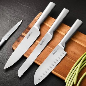 Juego de Cuchillos de Cocina de Acero Inoxidable de 5 Piezas con Soporte, Cuchillos para Chef, Pan, Frutas y Multiusos - Product Image 2