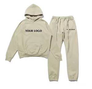 Ensemble sweat à capuche 100% coton pour homme, pull oversize à manches longues à séchage rapide avec sweat-shirt imprimé, saison d'hiver pour adultes - Product Image 6