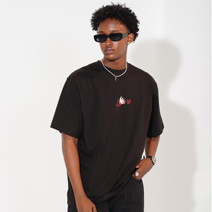 T-shirts unisexes vintage en tissu jersey peigné en coton teinté uni 200GSM Plus Size Blank Bangladesh Factory Tees - Product Image 2