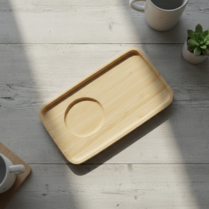 Bandeja de Madera para Servir Alimentos de Primera Calidad 3203020-22X14, Nuevo Diseño, Tablero de Madera Contrachapada - Product Image 5