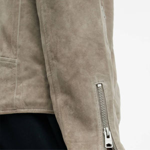 Veste de motard rétro unisexe, veste de motard d'hiver avec fermeture à glissière, veste en cuir à motif décoratif pour hommes et femmes - Product Image 6