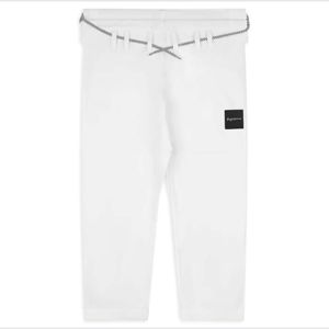 กางเกงคอร์จีไอจีสีขาวน้ำหนักเบา BJJ GI 400กรัมกางเกงผ้าริบสต็อปไข่มุกถักชุดกิโมโนจูจูทนทานสำหรับฝึกซ้อมและแข่งขัน - Product Image 3