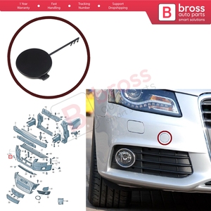 ฝาครอบตะขอเกี่ยวกันชนหน้า BSP1094 รุ่น 8K0807241 สำหรับ A4 B8 4L ปี 2008-2012 - Product Image 5