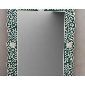 Miroir mural rectangulaire Art Déco en incrustation d'os fait main, écologique et luxueux - Product Image 2