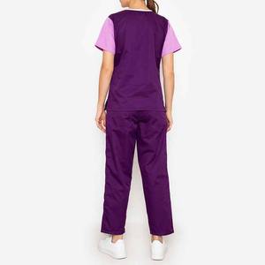 Conjunto de uniforme elástico unisex | uniformes médicos antiarrugas y cómodos para enfermeras - Product Image 3