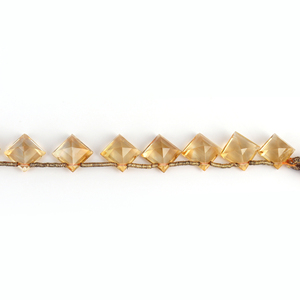 เจาะเหลี่ยมเพชรพลอย Citrine ธรรมชาติขนาดเส้นตัดฟรีหินบำบัดอัญมณีหลวมสำหรับทำเครื่องประดับ - Product Image 2