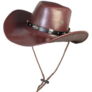 Chapeau de cow-boy/pêcheur en cuir réglable unisexe, nouvelle mode 2025 - Cadeau décontracté pour adultes pour les amateurs de camping et d'escalade, toutes saisons - Product Image 3